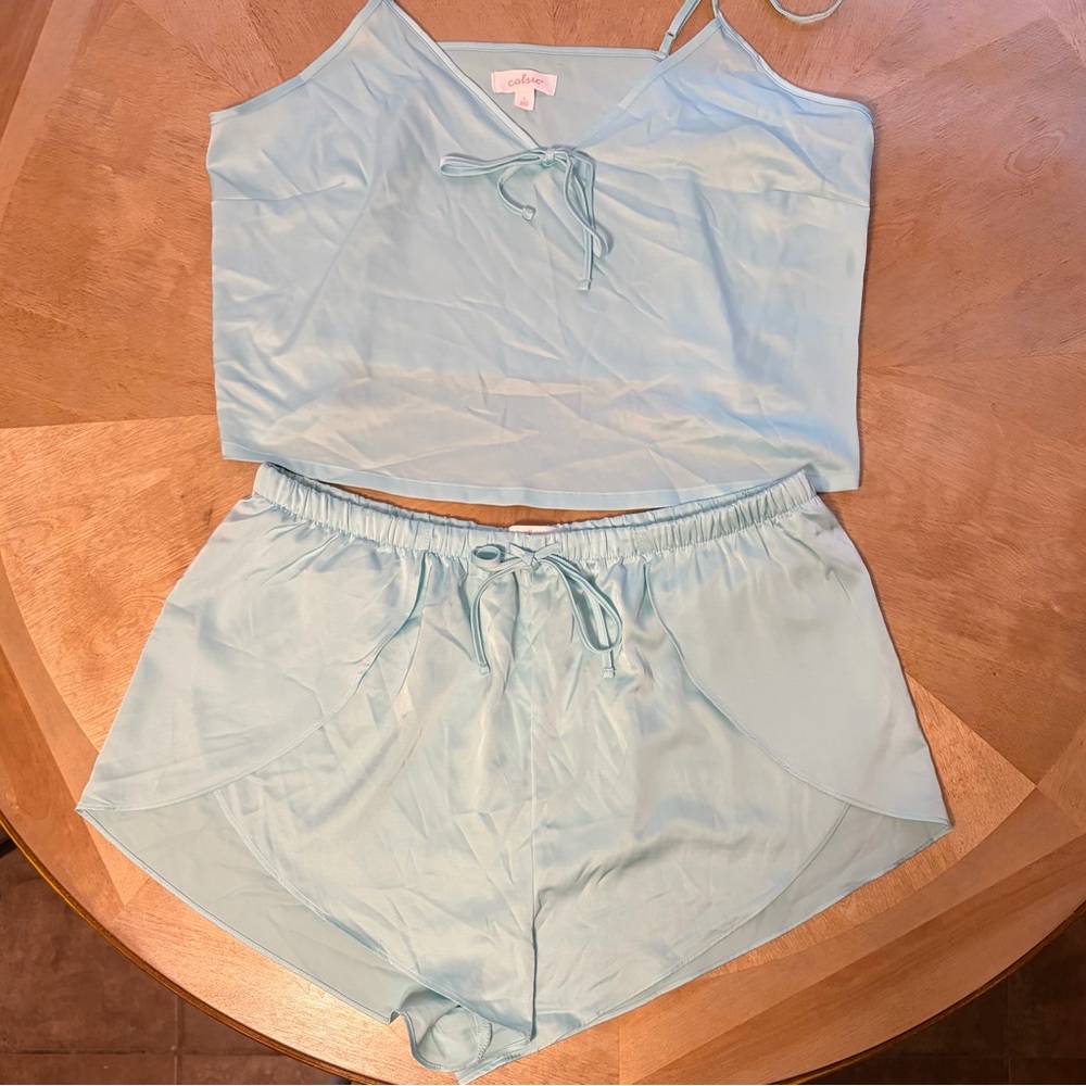 Colsie Light Blue Women's Pajama Set